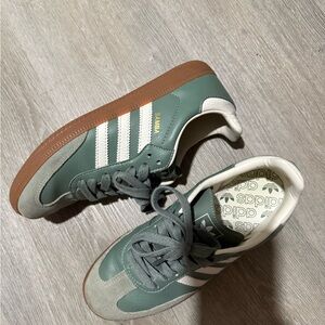Adidas Samba Classic Green and White Shoes